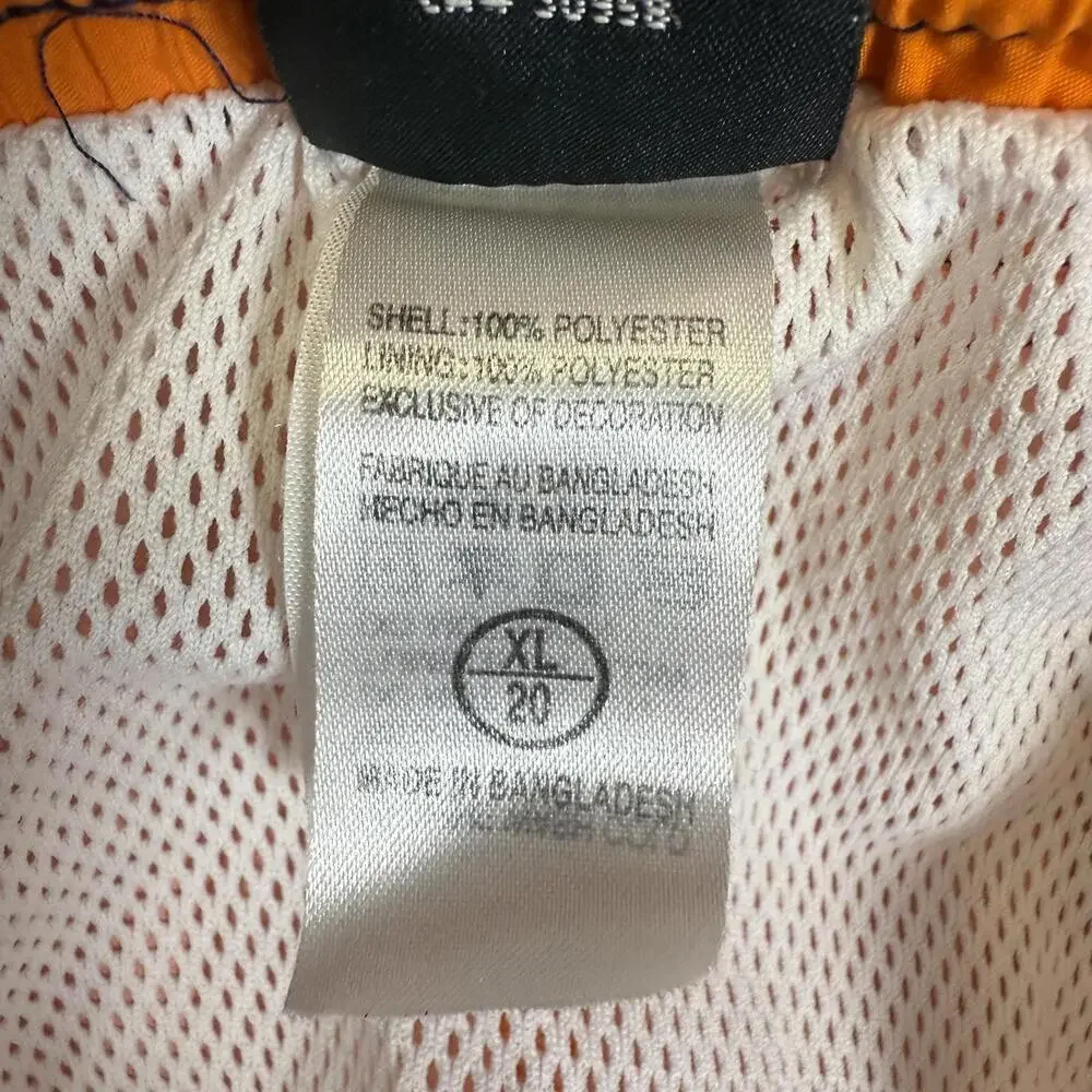 Nike Mens Swim Trunks XL Orange Elastic Drawstring Waist Pockets Mesh Lined